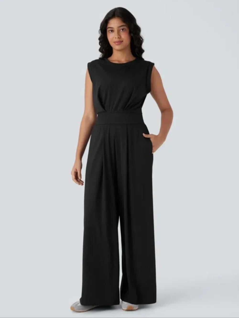 Halara Softly Zero Wide-Leg Jumpsuit - Picture 1 of 9